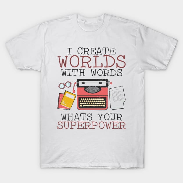 Writer Novel Author Book Writing Literature T-Shirt by Tom´s TeeStore